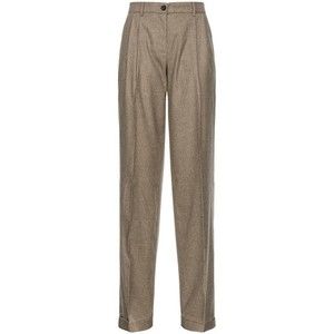 Pinko High-Waisted Check Pattern Trousers With Tailored Silhouette - NWT